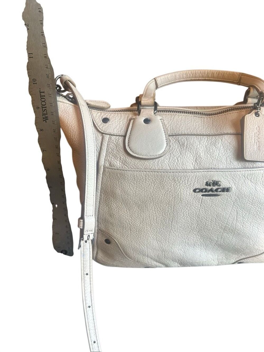 Coach Mickie Satchel in Caviar Grain Leather in GUC 2 hang tags - Picture 10 of 11